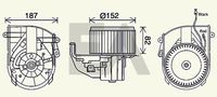 EACLIMA 42A55020 - Motor eléctrico, ventilador habitáculo