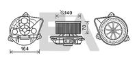 EACLIMA 42A54008 - Motor eléctrico, ventilador habitáculo