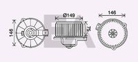 EACLIMA 42A71001 - Motor eléctrico, ventilador habitáculo