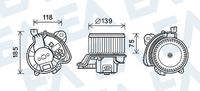 EACLIMA 42A54030 - Motor eléctrico, ventilador habitáculo