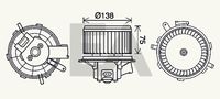 EACLIMA 42A55019 - Motor eléctrico, ventilador habitáculo