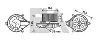 EACLIMA 42A55017 - Material: Plástico<br>Restricción de fabricante: VALEO<br>Sentido de giro: Sentido de giro a la izquierda (antihorario)<br>Versión: Sin regulador<br>Diámetro 1 [mm]: 150<br>