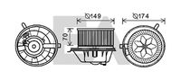 EACLIMA 42A77004 - Motor eléctrico, ventilador habitáculo