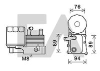 EACLIMA 37G22002 - Radiador de aceite, aceite motor