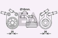 EACLIMA 37G25004 - Radiador de aceite, aceite motor