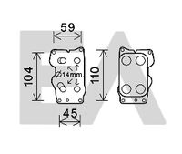 EACLIMA 37G10005 - Radiador de aceite, aceite motor