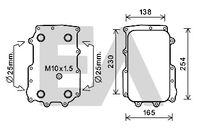 EACLIMA 37G16003 - Radiador de aceite, aceite motor