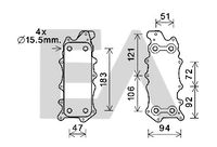 EACLIMA 37G50031 - Radiador de aceite, aceite motor