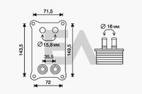 EACLIMA 37G22004 - Radiador de aceite, aceite motor