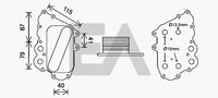 EACLIMA 37G50036 - Radiador de aceite, aceite motor