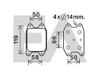 EACLIMA 37G77027 - Radiador de aceite, aceite motor