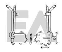 EACLIMA 37G77022 - Radiador de aceite, aceite motor