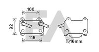 EACLIMA 37G78004 - Radiador de aceite, aceite motor