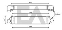 EACLIMA 36A05005 - Radiador de aire de admisión