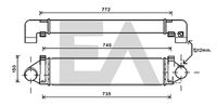 EACLIMA 36A22021 - Radiador de aire de admisión