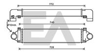 EACLIMA 36A05004 - Radiador de aire de admisión