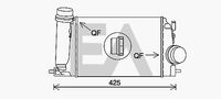 EACLIMA 36A18008 - Radiador de aire de admisión