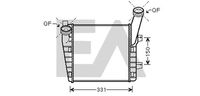 EACLIMA 36A77030 - Diámetro de entrada 1 [mm]: 66<br>Diámetro de salida 1 [mm]: 66<br>Tipo radiador: Aletas refrigeración soldadas<br>Técnica conexión: Conexi�n r�pida<br>Calidad: ALTERNATIVO<br>Restricción de fabricante: BEHR<br>Material: Aluminio<br>Material: Plástico<br>Longitud de red [mm]: 287<br>Ancho de red [mm]: 292<br>Profundidad de red [mm]: 50<br>