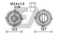 EACLIMA 35C22D03 - Núcleo ventilador, refr. motor