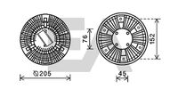 EACLIMA 35C45D12 - Núcleo ventilador, refr. motor