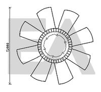 EACLIMA 35C59A01 - Núcleo ventilador, refr. motor