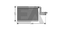 EACLIMA 43B07006 - Restricción de fabricante: VALEO<br>Material: Aluminio<br>Ø entrada [mm]: 17,8<br>Ø salida [mm]: 15,2<br>Longitud de red [mm]: 195<br>Ancho de red [mm]: 300<br>Profundidad de red [mm]: 48<br>