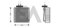 EACLIMA 43B22009 - Material: Aluminio<br>Ø entrada [mm]: 14,4<br>Ø salida [mm]: 11,7<br>Longitud de red [mm]: 217<br>Ancho de red [mm]: 205<br>Profundidad de red [mm]: 90<br>