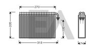 EACLIMA 43B03001 - Evaporador, aire acondicionado