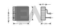 EACLIMA 43B22005 - Material: Aluminio<br>Ø entrada [mm]: 17,6<br>Ø salida [mm]: 17,6<br>Longitud de red [mm]: 210<br>Ancho de red [mm]: 215<br>Profundidad de red [mm]: 80<br>