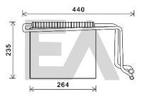 EACLIMA 43B50022 - Restricción de fabricante: BEHR<br>Material: Aluminio<br>Ø entrada [mm]: 14,4<br>Ø salida [mm]: 11,6<br>Longitud de red [mm]: 141<br>Ancho de red [mm]: 200<br>Profundidad de red [mm]: 65<br>