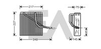 EACLIMA 43B77002 - Material: Aluminio<br>Ø entrada [mm]: 14,3<br>Ø salida [mm]: 11,7<br>Longitud de red [mm]: 200<br>Ancho de red [mm]: 210<br>Profundidad de red [mm]: 75<br>