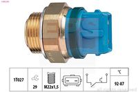 MDR EPS1850201 - Equipamiento de vehículo: para vehículos sin aire acondicionado<br>Peso [kg]: 0,06<br>Medida de rosca: M22 x 1.5<br>Color: amarillo<br>Ancho de llave: 29<br>Número de enchufes de contacto: 2<br>Forma del enchufe: Angular<br>Nº de información técnica: Circuit N.O.<br>Temperatura de servicio desde [°]: 92<br>Temperatura de servicio hasta [°C]: 87<br>peso neto [kg]: 0,058<br>