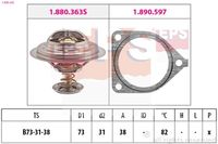 MDR EPS1880441 - Código de motor: DL<br>Temperatura de abertura [°C]: 82<br>Altura [mm]: 38<br>Peso [kg]: 0,13<br>Diámetro 1 [mm]: 73<br>Diámetro 2 [mm]: 31<br>para artículo nr.: 1.880.363<br>para artículo nr.: 1.880.441<br>Calefacción / Refrigeración: con taladro de salida de aire<br>Artículo complementario/Información complementaria: sin junta<br>long. de embalaje [cm]: 7,70<br>Ancho de embalaje [cm]: 9,70<br>h embalaje [cm]: 7,40<br>