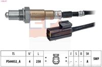 MDR EPS1998337 - Código de motor: G4GC<br>año construcción hasta: 02/2004<br>Lado de montaje: delante del catalizador<br>Sonda lambda: Sonda de regulación<br>Peso [kg]: 0,12<br>Longitud de cable [mm]: 300<br>Número de conductores: 4<br>Sonda lambda: térmico<br>Sonda lambda: Sonda plana<br>Sonda lambda: Rosca engrasada<br>Cantidad líneas: 4<br>también disponible como artículo universal ver art. nº: 1.997.008<br>long. de embalaje [cm]: 14,40<br>Ancho de embalaje [cm]: 3,70<br>h embalaje [cm]: 12,60<br>