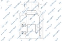 GSP 601150 - Juego de articulación, árbol de transmisión