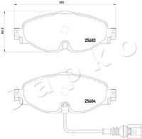 JAPKO 500907 - para diámetro disco de freno [mm]: 272<br>Número de PR: 1KE<br>Espesor [mm]: 16,4<br>Homologación: R90 Homologated<br>Longitud [mm]: 123<br>Altura 1 [mm]: 56,1<br>Altura 2 [mm]: 61,1<br>Número de WVA: 25008<br>Número de WVA: 25010<br>Lado de montaje: Eje trasero<br>