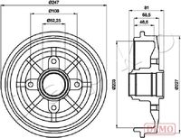 JAPKO 560609C - Tambor de freno