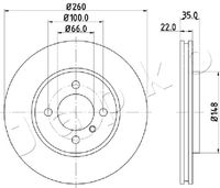 JAPKO 600158 - Disco de freno