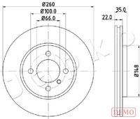 JAPKO 600158C - Disco de freno