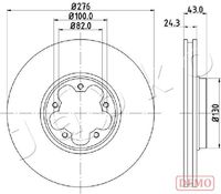 JAPKO 600356C - Disco de freno