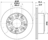 JAPKO 610222 - Disco de freno