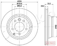 JAPKO 610918C - Lado de montaje: Eje delantero, derecha<br>Diámetro exterior [mm]: 360<br>Altura [mm]: 68,5<br>Diámetro de orificio [mm]: 85<br>Tipo de disco de frenos: ventilado<br>Espesor de disco de frenos [mm]: 36<br>Espesor mínimo [mm]: 34<br>Número de orificios: 5<br>corona de agujeros - Ø [mm]: 130<br>Superficie: revestido<br>Unidad de cantidad: Pieza<br>corona de agujeros - Ø 1 [mm]: 85<br>Superficie: barnizado<br>