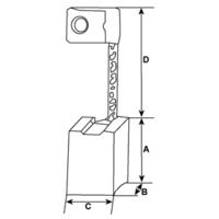 HC-Cargo RX103F2 - Escobilla de carbón, alternador