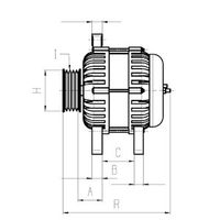 FLAMAR ALF830504HQ - Tensión [V]: 12<br>Corriente de carga alternador [A]: 150<br>Restricción de fabricante: DENSO<br>ID del modelo de conector: CPA0239<br>Número de nervaduras: 6<br>poleas - Ø [mm]: 49<br>Poleas: con polea para correa poli V<br>Cant. taladros roscados: 1<br>Cantidad de agujeros de fijación: 3<br>Fabricante: BMW<br>Fabricante: MINI<br>