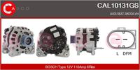 BOSCH 1986A01120 - Tensión [V]: 14<br>Corriente de carga alternador [A]: 110<br>Tipo de sujeción: Brazo oscilante doble<br>Modelo de alternador: excl. bomba vacío<br>Distancia de polea a alternador [mm]: 30<br>Sentido de giro: Sentido de giro a la derecha (horario)<br>Poleas: con polea múltiple<br>Número de canales: 6<br>poleas - Ø [mm]: 50,5<br>Pinza: B+(M8)<br>ID del modelo de conector: 61<br>Longitud [mm]: 171<br>extensión de reparación recomendada: correas trapezial, poli V<br>