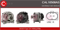 BOSCH 1986A01453 - año construcción hasta: 04/2013<br>Equipamiento de vehículo: para vehículos sin sistema Start&Stop<br>Tensión [V]: 14<br>Corriente de carga alternador [A]: 140<br>Tipo de sujeción: Brazo oscilante doble<br>Modelo de alternador: excl. bomba vacío<br>Distancia de polea a alternador [mm]: 30<br>Sentido de giro: Sentido de giro a la derecha (horario)<br>Poleas: con polea de rueda libre<br>Número de canales: 6<br>poleas - Ø [mm]: 50<br>Pinza: B+(M8)<br>ID del modelo de conector: 61<br>Longitud [mm]: 195<br>extensión de reparación recomendada: correas trapezial, poli V<br>