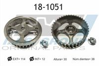 IJS GROUP 181051 - Número de dientes: 38<br>Altura [mm]: 30<br>Diámetro interior [mm]: 12<br>Diámetro exterior [mm]: 114<br>Distribución del motor: Correa dentada<br>