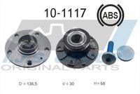 IJS GROUP 101117 - Número de PR: 1LK<br>Número de PR: 1ZD<br>Número de PR: 1ZE<br>Número de PR: 1ZM<br>Número de PR: 1ZP<br>Lado de montaje: Eje delantero, izquierda<br>Lado de montaje: Eje delantero, derecha<br>Versión: One<br>Medida de rosca: M14X1,5<br>Número de dientes, anillo ABS: 86<br>para OE N°: 1K0407621C<br>Diámetro exterior [mm]: 136,5<br>Llanta, nº de taladros: 5<br>Artículo complementario / información complementaria 2: con sensor ABS incorporado<br>