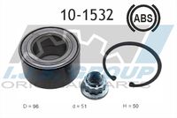 IJS GROUP 101532 - Lado de montaje: Eje trasero izquierda<br>Lado de montaje: Eje trasero, derecha<br>Lado de montaje: Eje delantero, izquierda<br>Lado de montaje: Eje delantero, derecha<br>Número de dientes, anillo ABS: 96<br>Ancho 1 [mm]: 50<br>Artículo complementario / información complementaria 2: con sensor ABS incorporado<br>Diámetro exterior 1 [mm]: 96<br>Diám. int. 1 [mm]: 51<br>