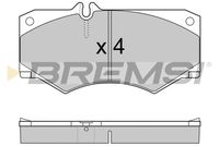 BREMSI BP2238 - Lado de montaje: Eje delantero<br>Ancho [mm]: 149<br>Espesor [mm]: 18<br>Altura [mm]: 75<br>Contacto avisador de desgaste: preparado para indicador desgaste<br>Artículo complementario/Información complementaria: sin accesorios<br>Sistema de frenos: Perrot<br>Número de WVA: 21056<br>